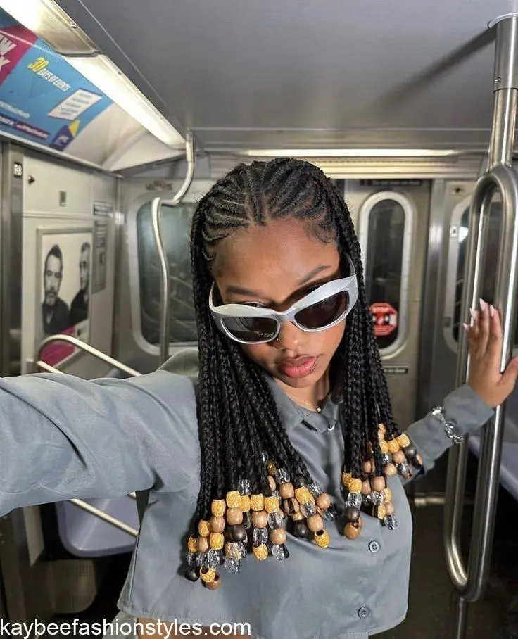 Braids with Beads Hairstyles for Ladies