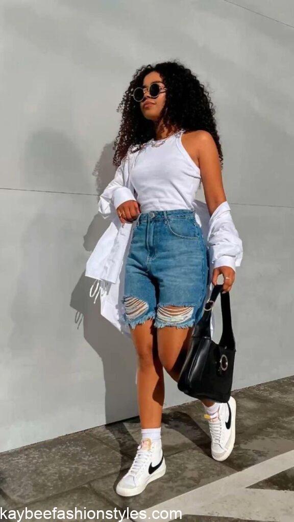 How To Style Denim Shorts