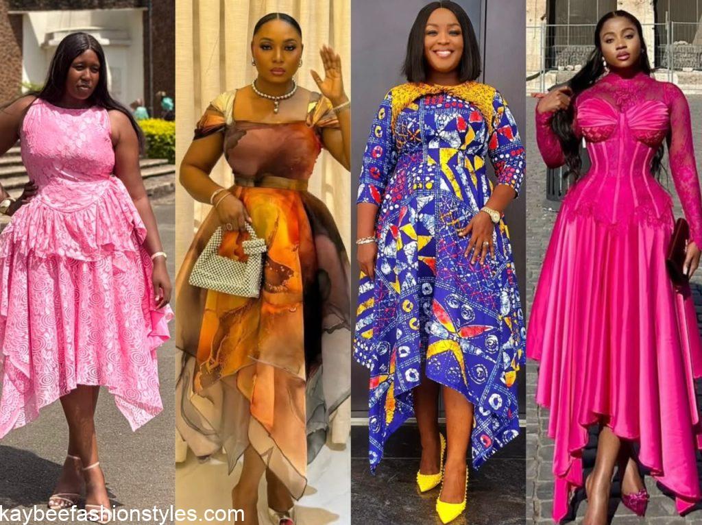 Latest Handkerchief Gown Styles for Ladies