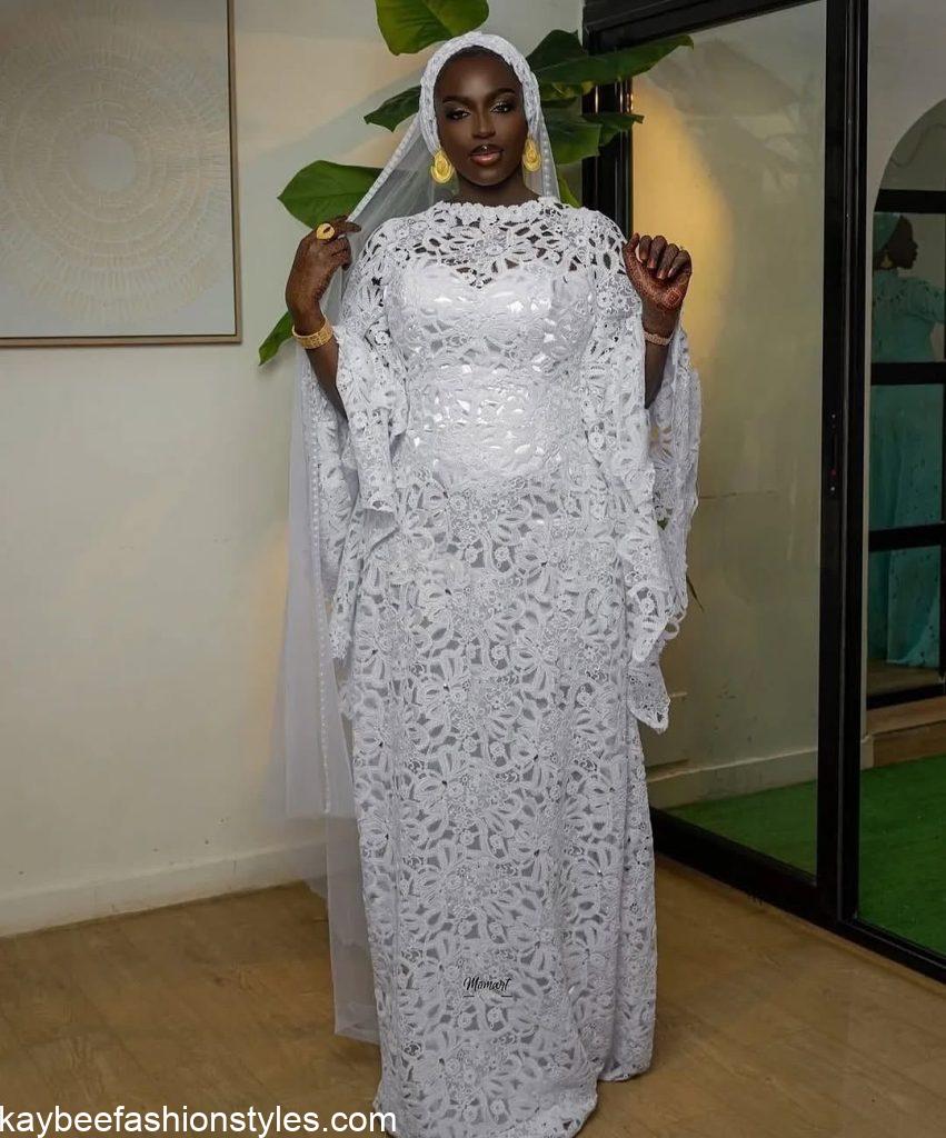 Latest White Lace Asoebi Styles