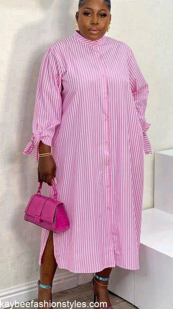 Latest Striped Gown Styles for Ladies